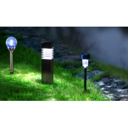 LAMPA SOLARNA LED OGRODOWA WBIJANA do OGRODU 37cm