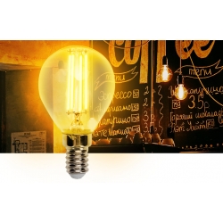 ŻARÓWKA LED E27 6W A60 Filament Retro Ozdobna barwa BIAŁA CIEPŁA 2700k