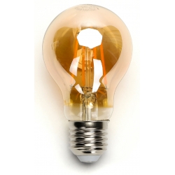 ŻARÓWKA LED E27 8W A60 Filament Retro AMBER barwa BIAŁA CIEPŁA 2200k