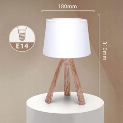 LAMPKA LAMPA STOŁOWA BIURKOWA NOCNA 31cm TRÓJNÓG