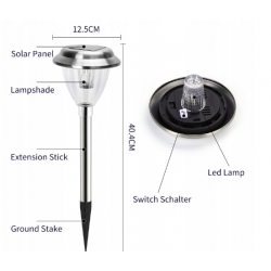 LAMPA SOLARNA OGRODOWA WBIJANA LAMPKA OGRODU 4 szt