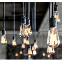 ŻARÓWKA LED DUŻA Filament EDISON AMBER ST64 E27 6W