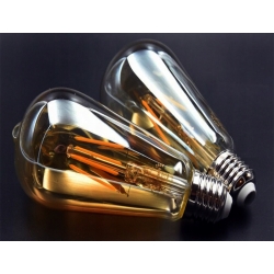 ŻARÓWKA LED DUŻA Filament EDISON AMBER ST64 E27 8W