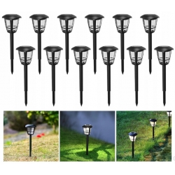 LAMPA SOLARNA LED OGRODOWA WBIJANA LAMPKA - 12szt