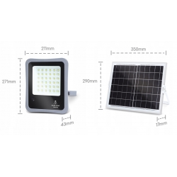 LAMPA LATARNIA HALOGEN PANEL SOLARNY 100W PILOT