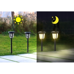 XL LAMPA SOLARNA LED 55cm OGRODOWA WBIJANA 2 SZT