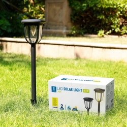 XL LAMPA SOLARNA LED 55cm OGRODOWA WBIJANA 4 SZT