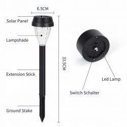 LAMPA SOLARNA OGRODOWA WBIJANA LAMPKA OGRODU