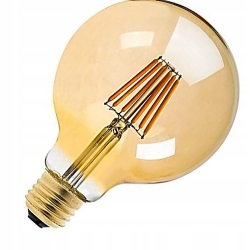 ŻARÓWKA LED DUŻA BAŃKA Filament AMBER G125 E27 4W