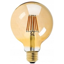 ŻARÓWKA LED DUŻA BAŃKA Filament AMBER G125 E27 4W