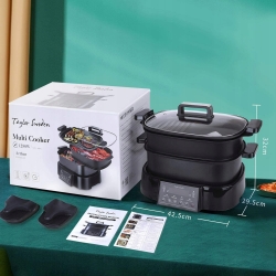 ELEKTRYCZNY GARNEK 3w1 WOLNOWAR PAROWAR GRILL 6l